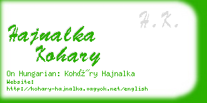 hajnalka kohary business card